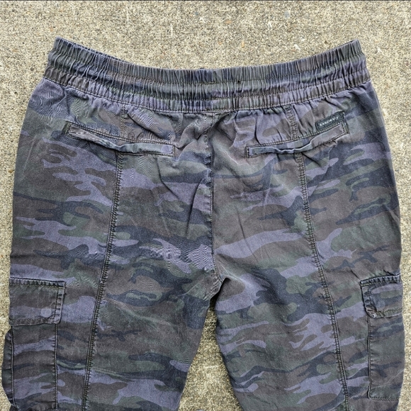 Sanctuary Blue Gray Camo Cargo Jogger Jumpsuit Casual Pants Women's Size 26 - Picture 13 of 14